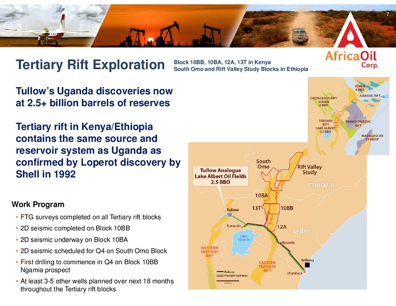JANUARY 2012 INVESTOR PRESENTATION – Africa Oil Corp. – slide 7