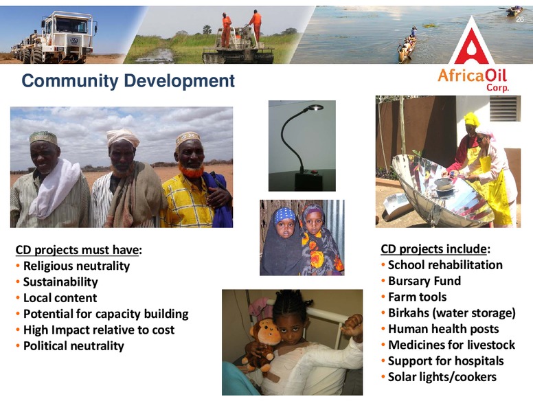 JANUARY 2012 INVESTOR PRESENTATION – Africa Oil Corp. – slide 26