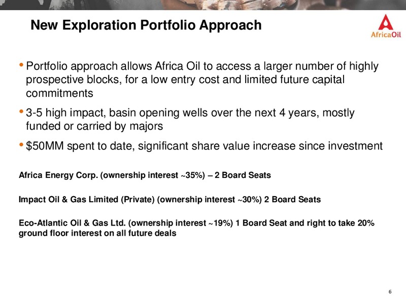 January 2019 Corporate Presentation – Africa Oil Corp. – slide 6