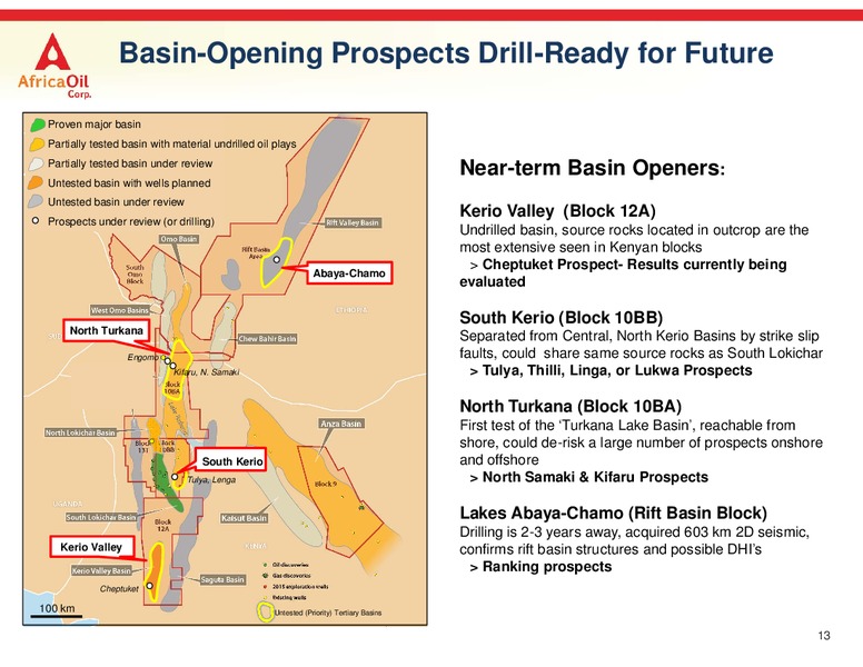 January 2017 Stockholm Presentation – Africa Oil Corp. – slide 13
