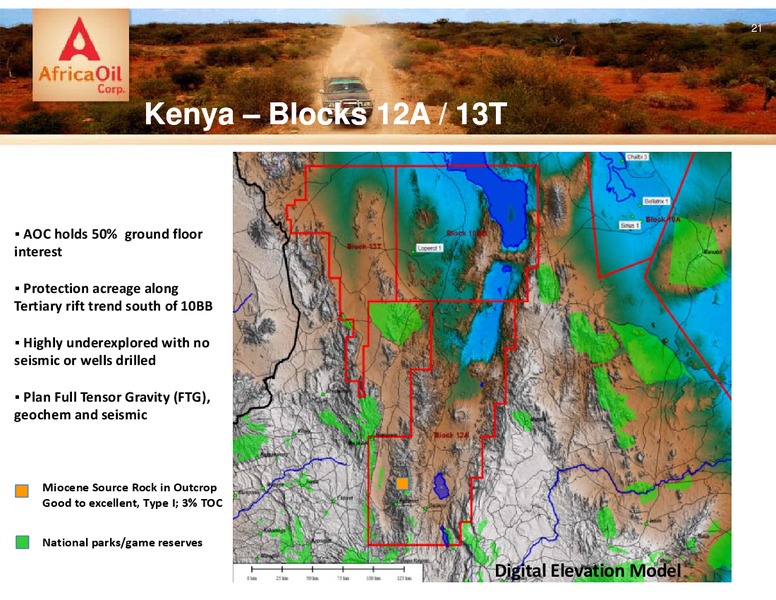 FEBRUARY 2011 INVESTOR PRESENTATION – Africa Oil Corp. – slide 21