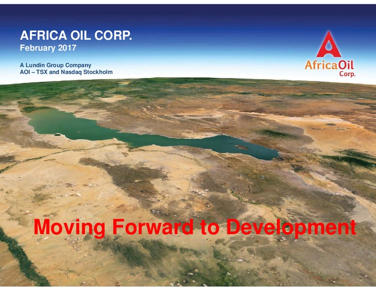 February 2017 Corporate Presentation – Africa Oil Corp. – slide 1