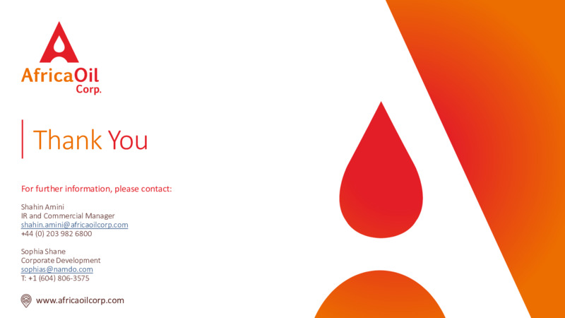 AGM Presentation – Africa Oil Corp. – slide 16