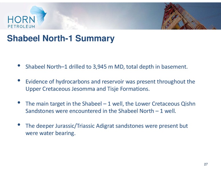 JUNE 2013 INVESTOR PRESENTATION – Africa Oil Corp. – slide 27