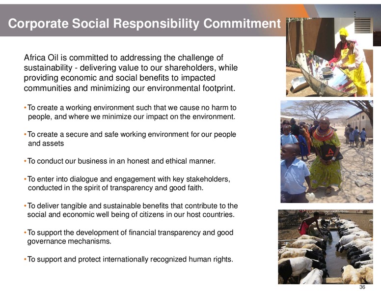 JUNE 2013 INVESTOR PRESENTATION – Africa Oil Corp. – slide 36