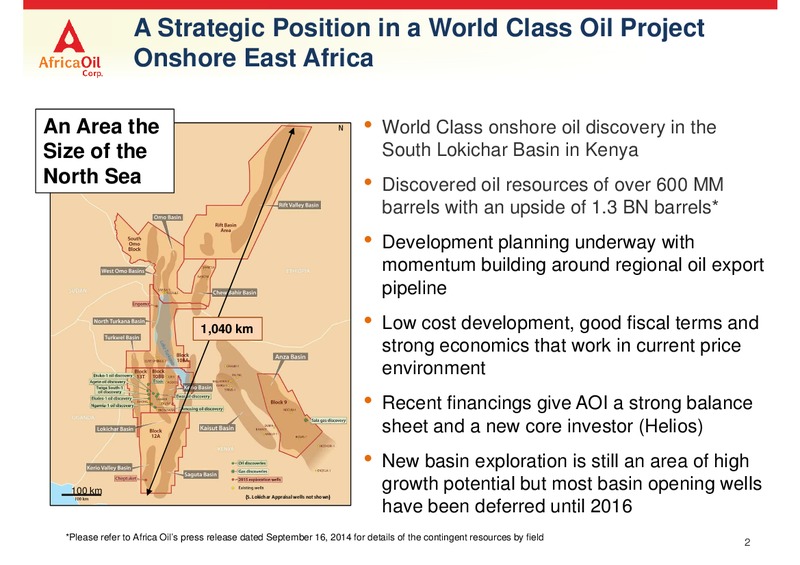 June 2015 Investor Presentation – Africa Oil Corp. – slide 2