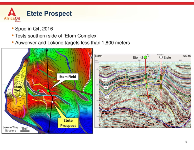 September 2016 Corporate Presentation – Africa Oil Corp. – slide 6