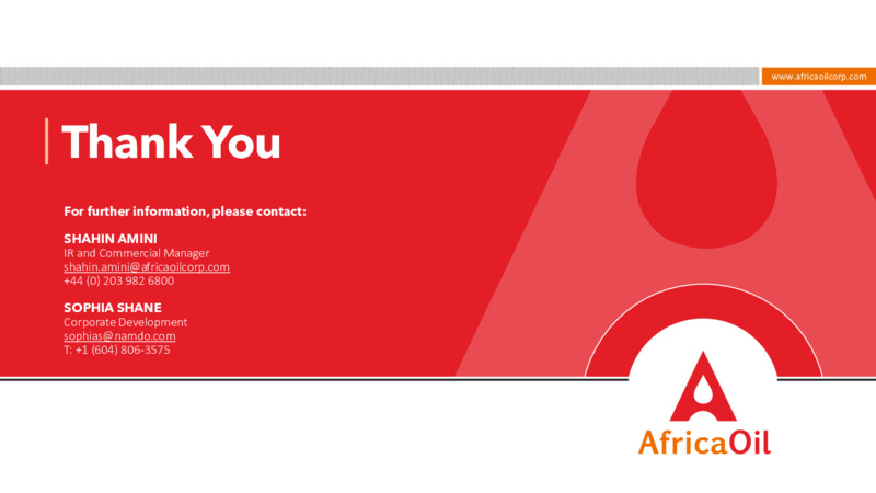 Third Quarter 2021 Results – Africa Oil Corp. – slide 15