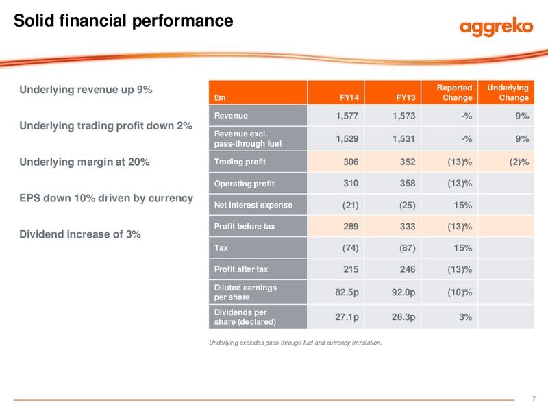 FULL YEAR RESULTS – Aggreko Plc – slide 7