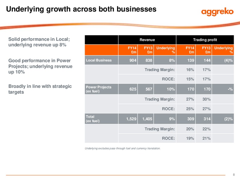 FULL YEAR RESULTS – Aggreko Plc – slide 8