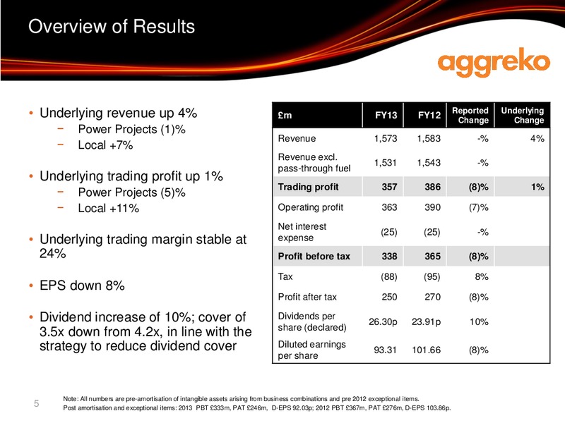 MARCH 2014 INVESTOR PRESENTATION – Aggreko Plc – slide 5