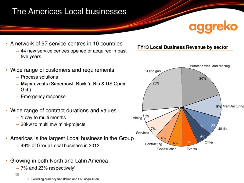 MARCH 2014 INVESTOR PRESENTATION – Aggreko Plc – slide 36