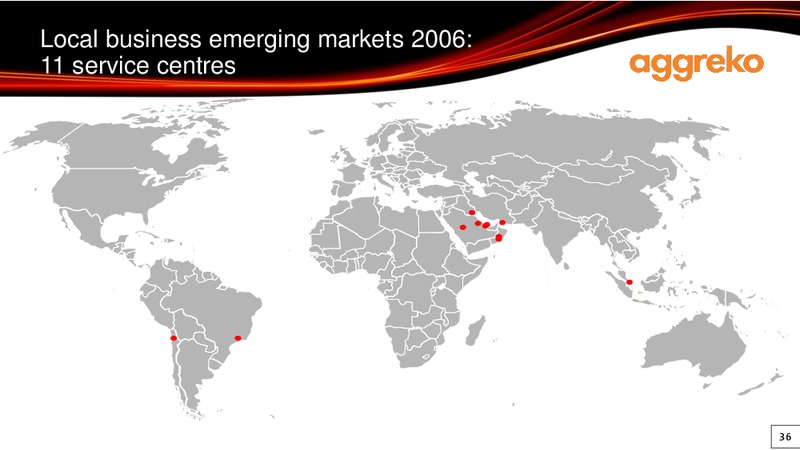 2012 EARNINGS CALL – Aggreko Plc – slide 36