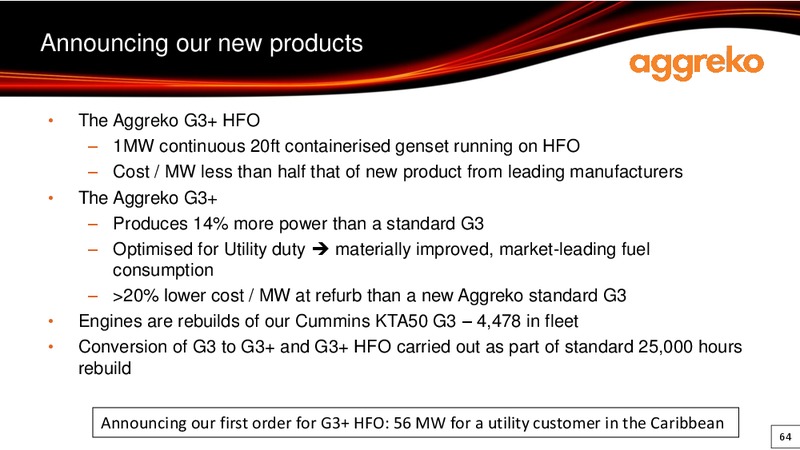 2012 EARNINGS CALL – Aggreko Plc – slide 64