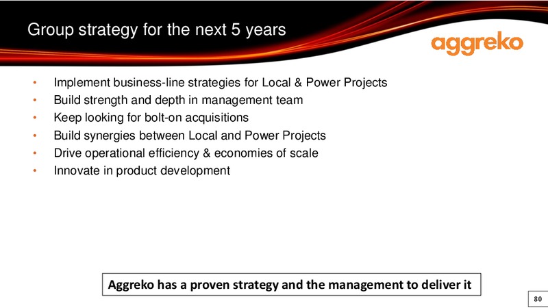 2012 EARNINGS CALL – Aggreko Plc – slide 80