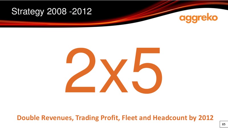 2012 EARNINGS CALL – Aggreko Plc – slide 85