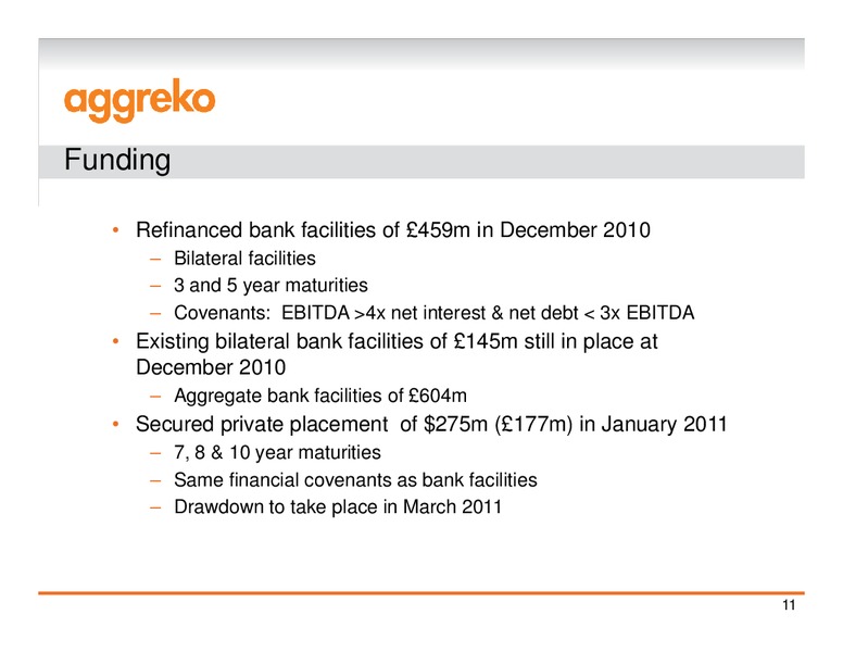 Q4 2010 RESULTS – Aggreko Plc – slide 11