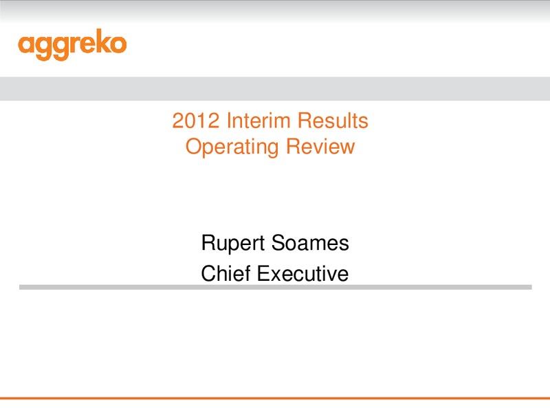 AUGUST 2012 INVESTOR PRESENTATION – Aggreko Plc – slide 10