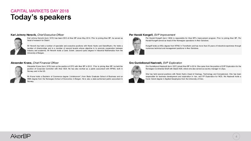 Capital Markets Day 2018 – Aker BP – slide 3