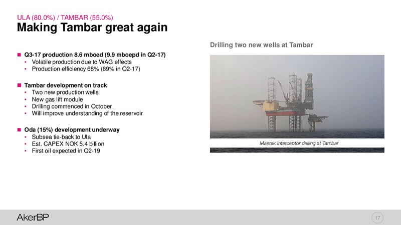 Q3 2017 – Aker BP – slide 16