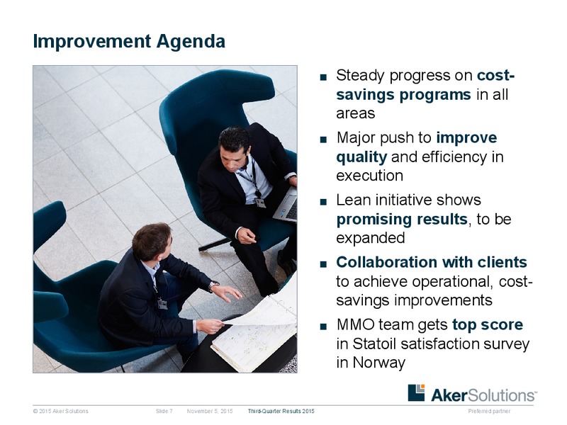 3Q 2015 Earnings Review – Aker Solutions – slide 6