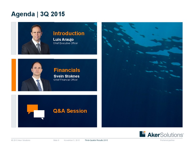 3Q 2015 Earnings Review – Aker Solutions – slide 8