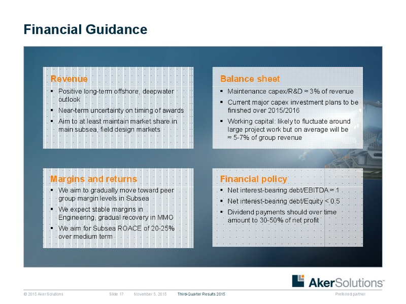 3Q 2015 Earnings Review – Aker Solutions – slide 16