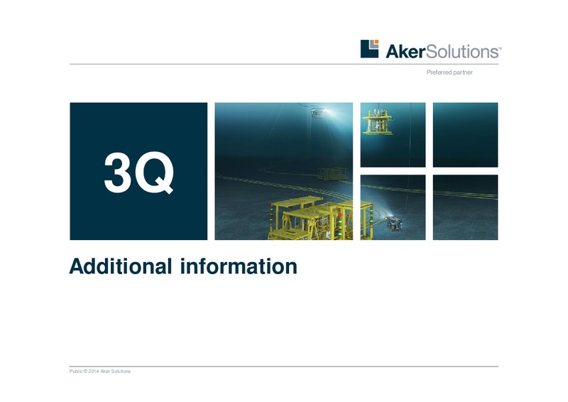Q3 2014 EARNINGS CALL – Aker Solutions – slide 21