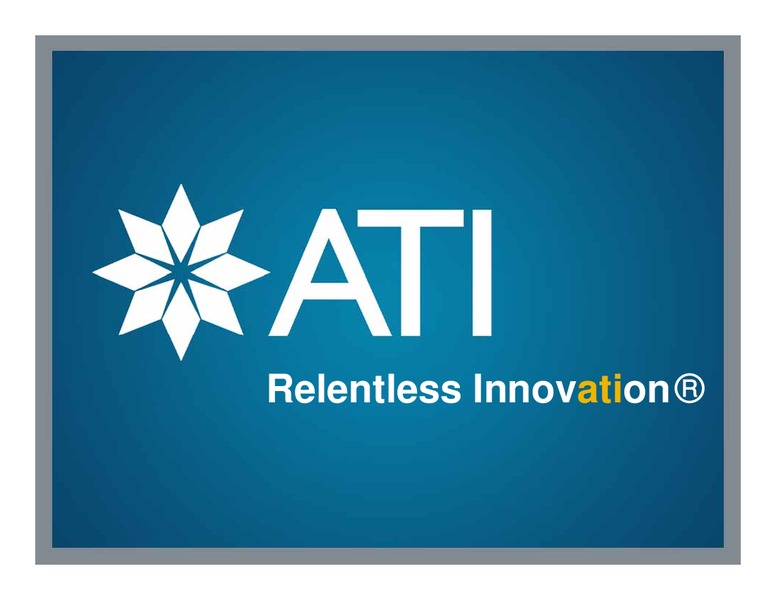 Gabelli Aircraft Supplier Conference – Allegheny Technologies – slide 14