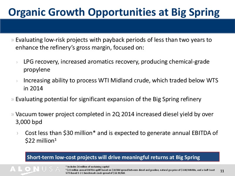 JUNE 2015 INVESTOR PRESENTATION – Alon Usa Energy Inc – slide 10