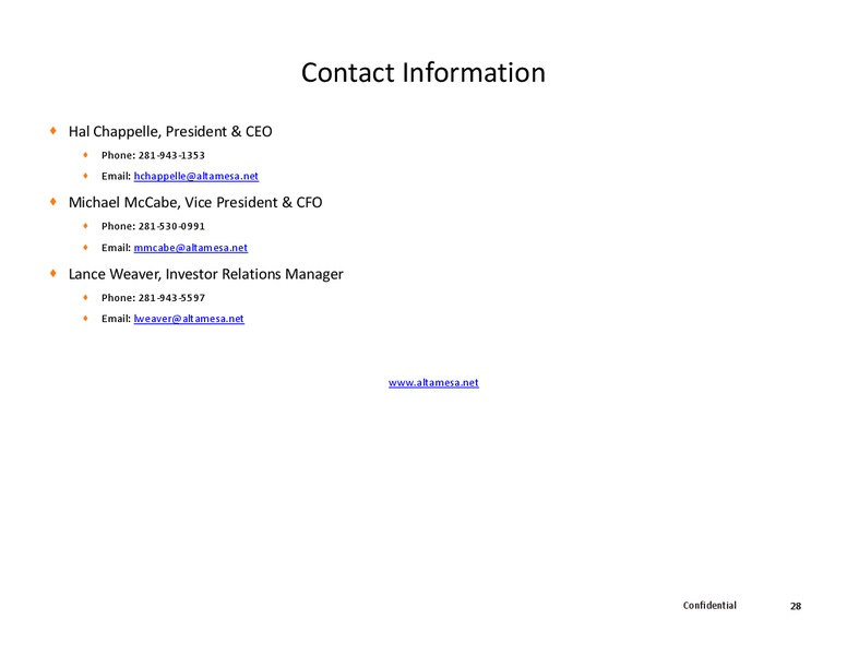 Capital One Southcoast 6th Annual – Alta Mesa Holdings, Lp – slide 27