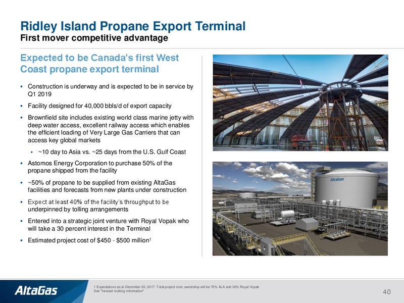 January 2018 Investor Presentation – Altagas Limited – slide 39
