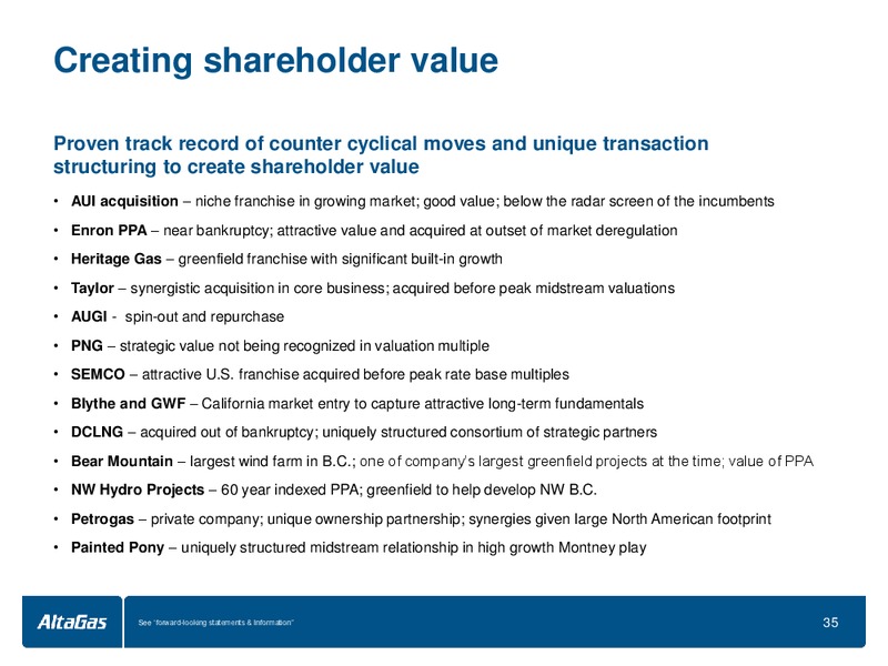 January 2016 Investor Presentation – Altagas Limited – slide 35