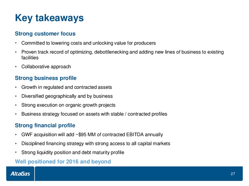 BMO Capital Markets 13th Annual Infrastructure – Altagas Limited – slide 27