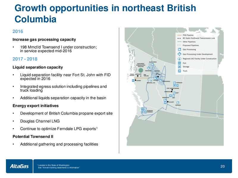 TD Securities London Energy Conference – Altagas Limited – slide 20