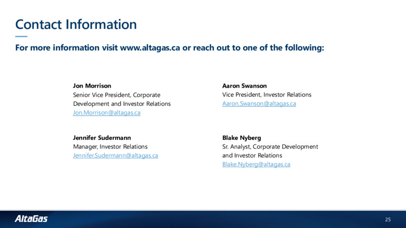 2Q 2025 Financial Results and Corporate Update – Altagas Limited – slide 24