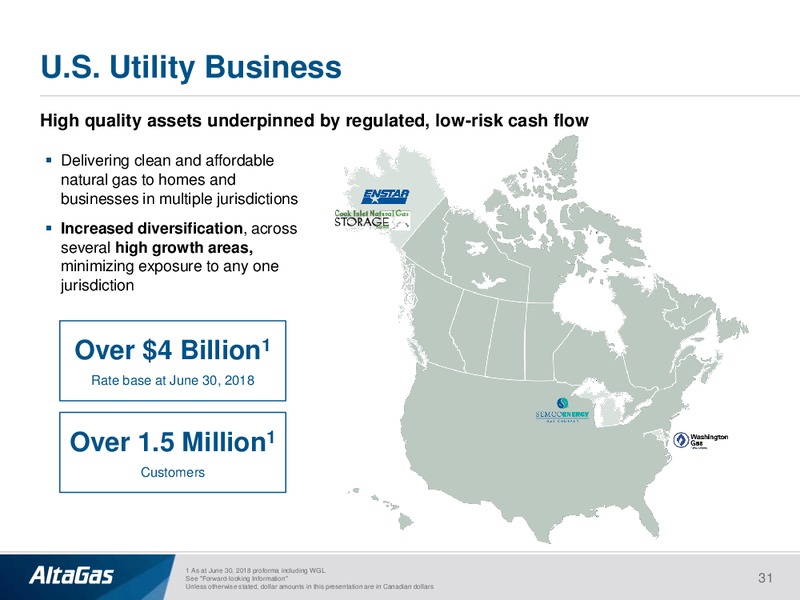 September 2018 Investor Presentation – Altagas Limited – slide 30