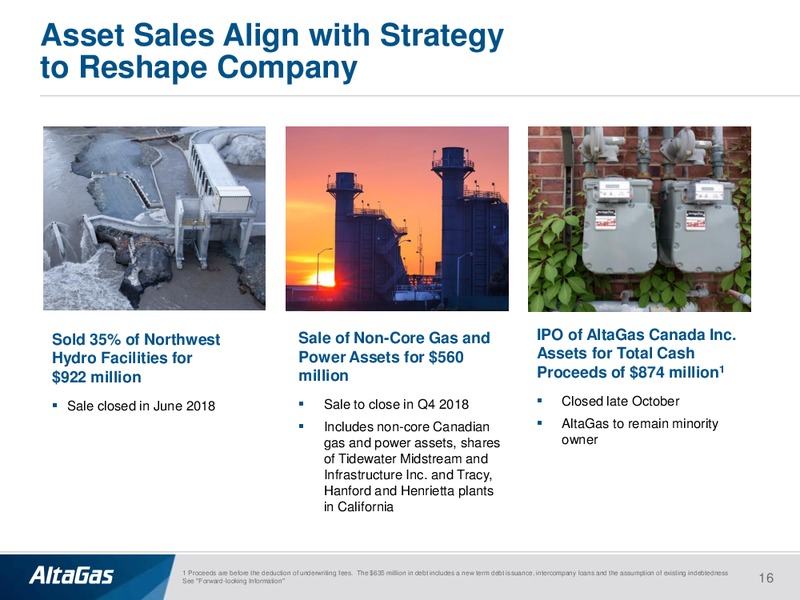 3Q 2018 Earnings Presentation – Altagas Limited – slide 15