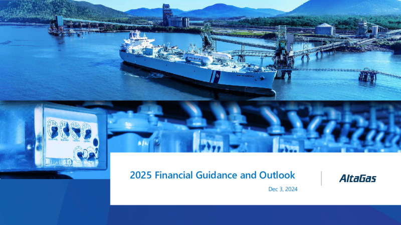 2025 Financial Guidance and Outlook – Altagas Limited – slide 1