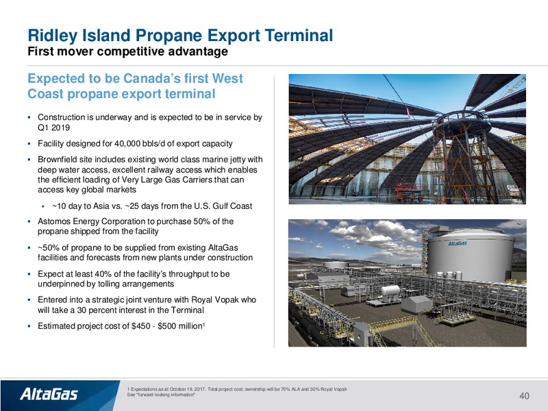 December 2017 Investor Presentation – Altagas Limited – slide 39