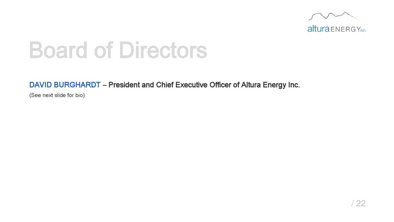 Investor Presentation September 2015 – Altura Energy Inc. – slide 23