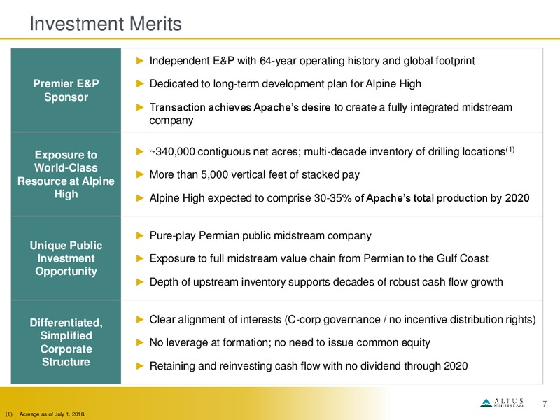January 2019 Corporate Presentation – Altus Midstream Co. – slide 5