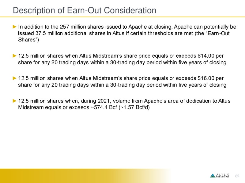 January 2019 Corporate Presentation – Altus Midstream Co. – slide 30