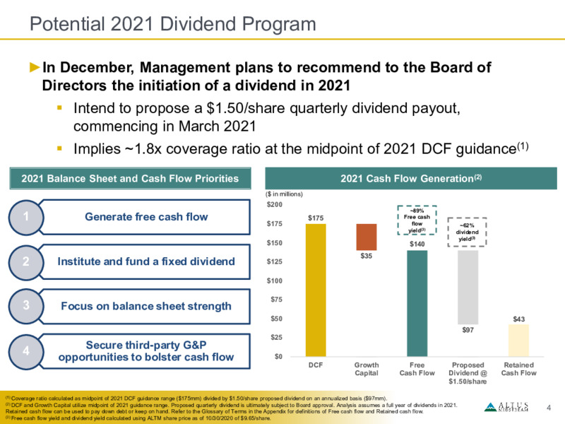 Q3 2020 Earnings Presentation – Altus Midstream Co. – slide 3