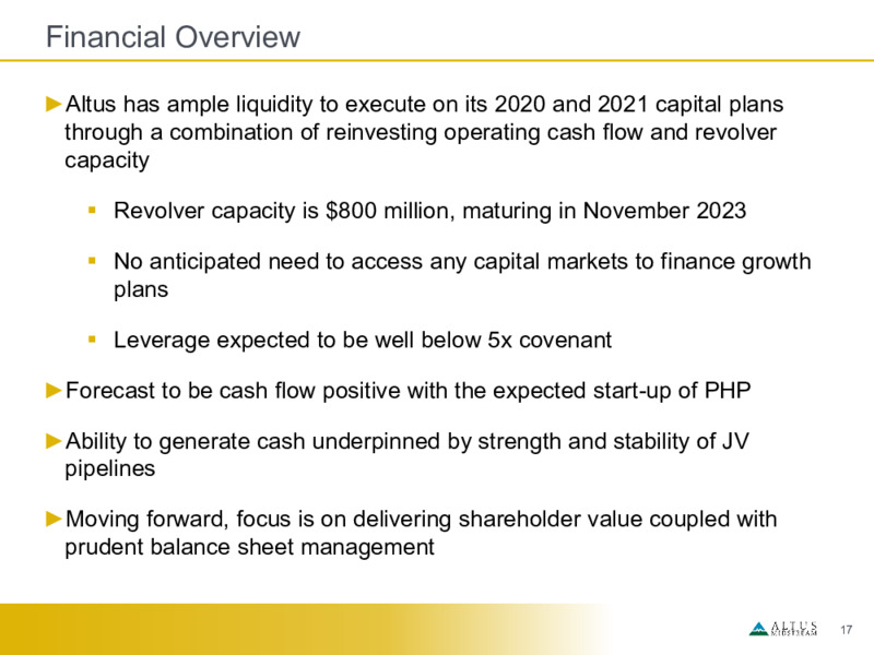 Q3 2020 Earnings Presentation – Altus Midstream Co. – slide 16
