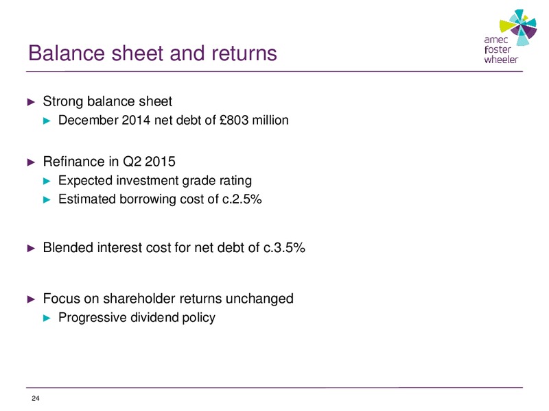 FULL YEAR RESULTS 2014 – Amec Plc – slide 23