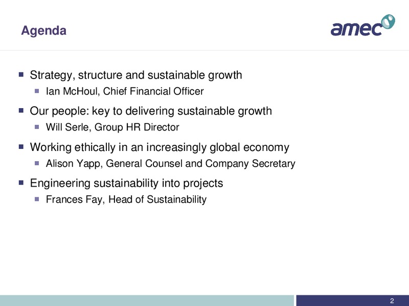 APRIL 2013 INVESTOR PRESENTATION – Amec Plc – slide 3