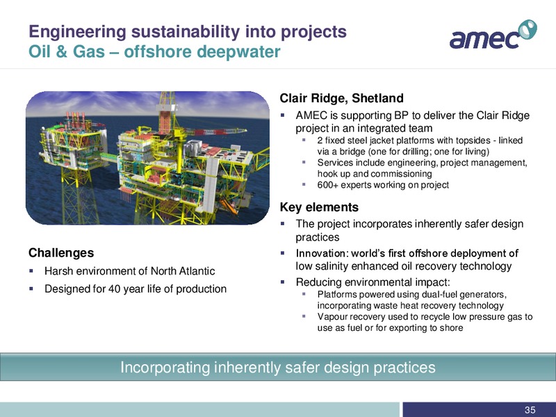 APRIL 2013 INVESTOR PRESENTATION – Amec Plc – slide 36