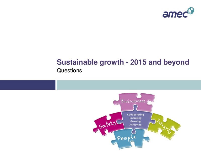 APRIL 2013 INVESTOR PRESENTATION – Amec Plc – slide 39