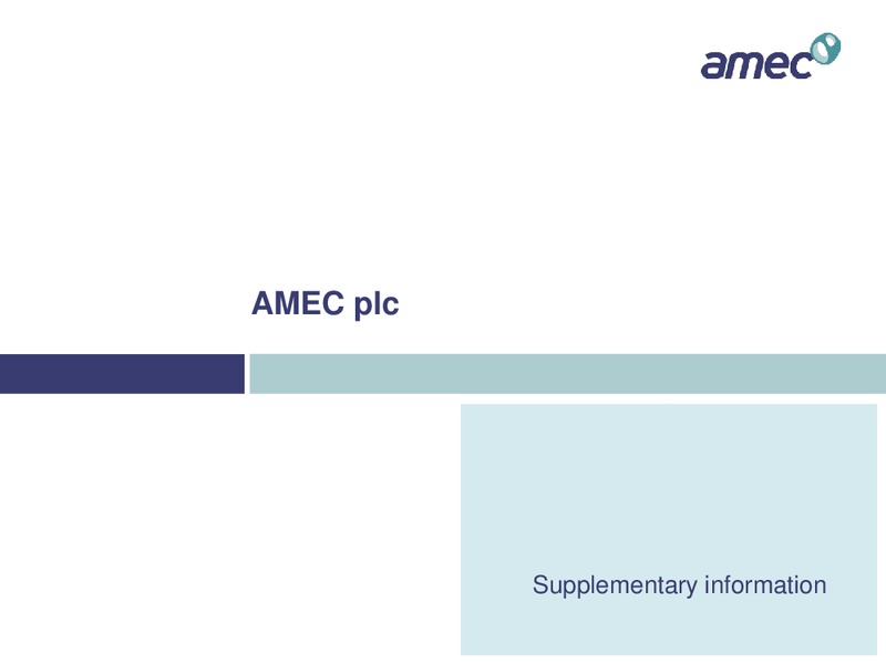 H1 2014 RESULTS AND UPDATE ON OFFER FOR FOSTER WHEELER – Amec Plc – slide 38